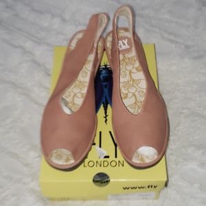 Fly London Size 42 (11) Wedge Sandal Dusty Pink